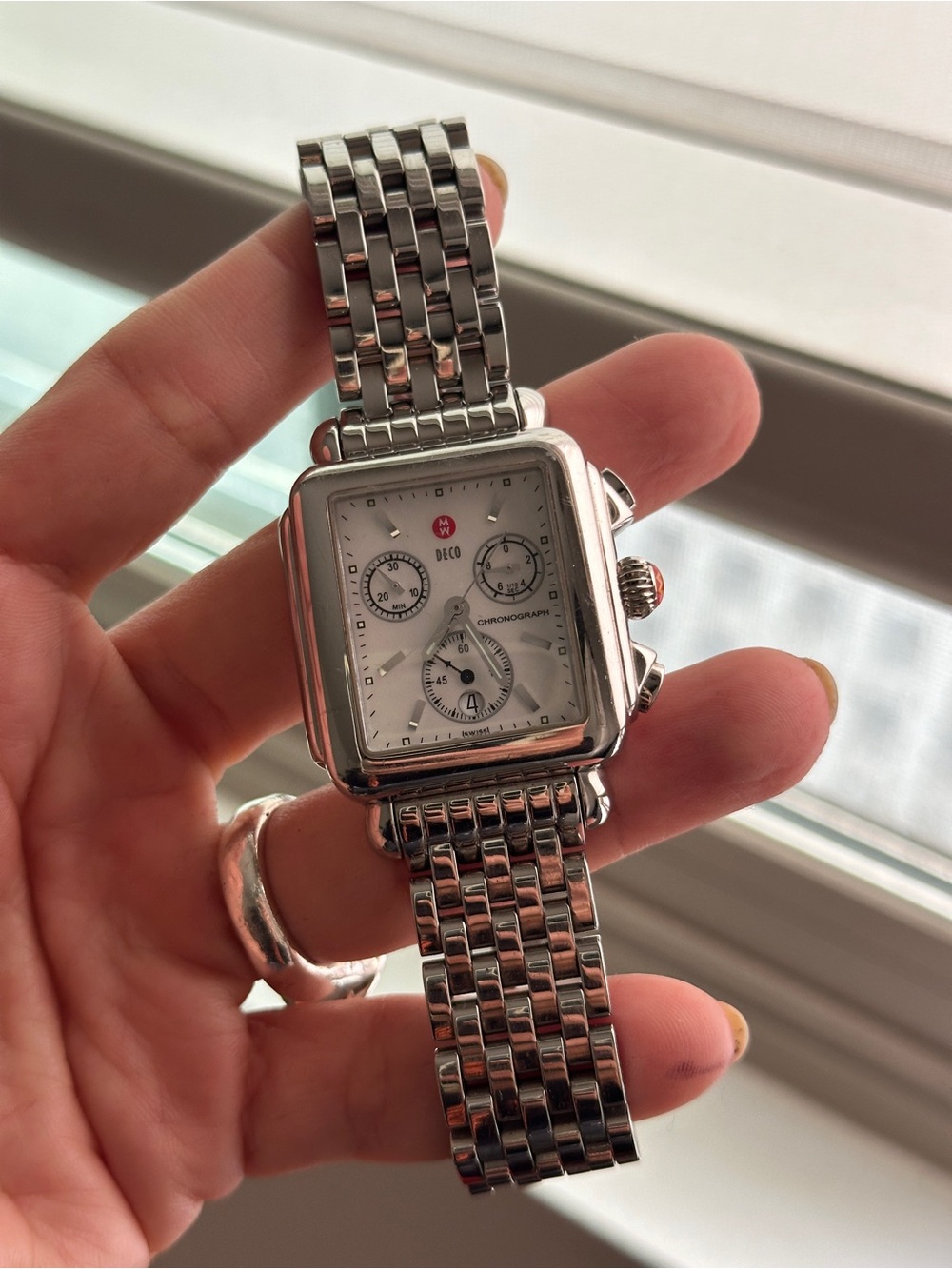 Michele Deco Stainless Steel Chronograph Watch - GREAT CONDITION - Picture 1 of 3